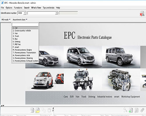 Mercedes benz epc parts catalog